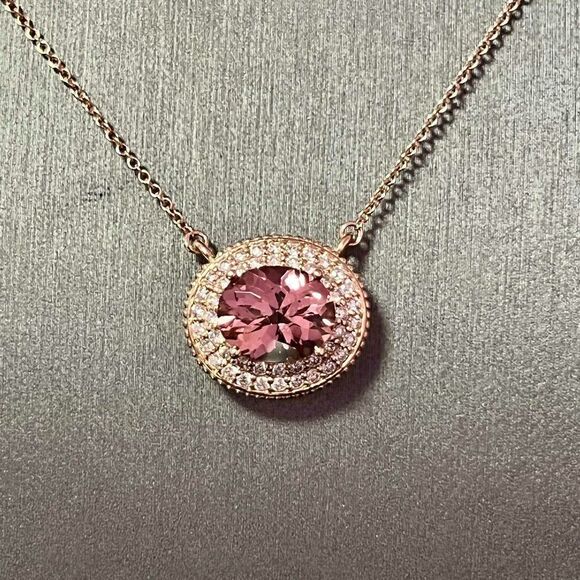 Natural Tourmaline Diamond Necklace 18" 14k Gold 5.0 TCW Certified $7,950 121441 - Picture 1 of 11